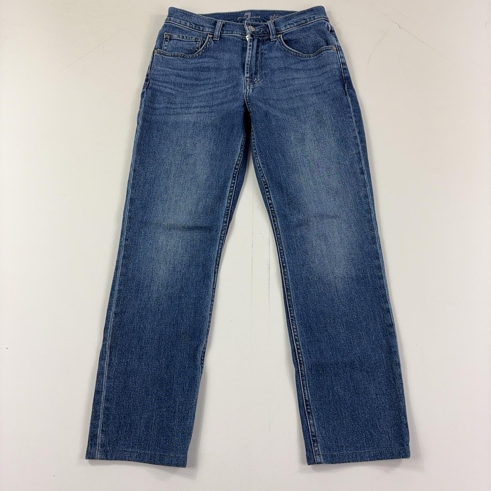 7 For All Mankind Adrien Jeans Mens 29x27 Blue Medium Wash Straight Denim Pants